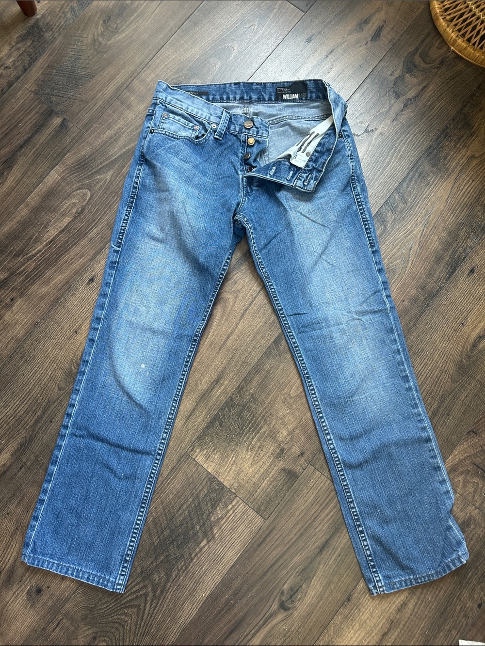 William Rast Jake Straight Fit Button Fly Jeans